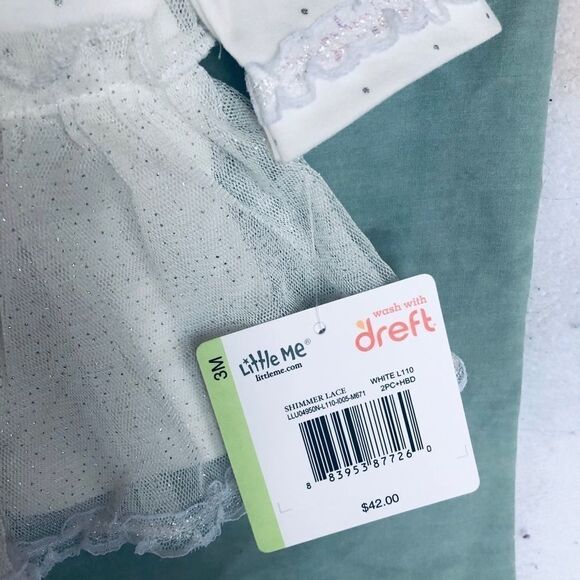 NWT Infant 3M Little Me Soft Luxury Cotton Dress - Picture 4 of 9